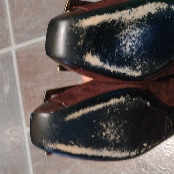 Roger Vivier burgundy patent cap toe suede buckle logo ballet flats size 36 - Picture 7 of 15